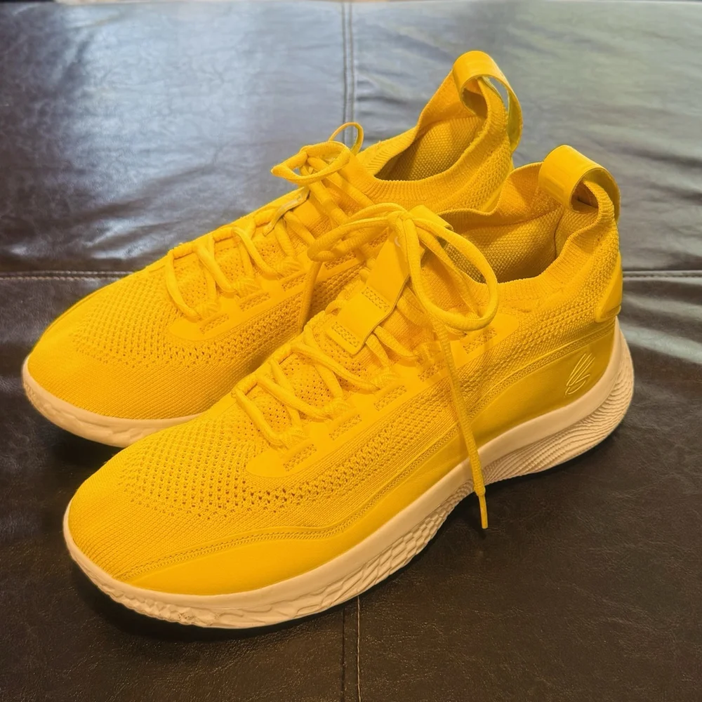 Under Armour Curry TB 8 Sneakers Men Size:12 Flow Smooth Butter Yellow